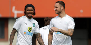 Valentino Lazaro und Marko Arnautovic im &Ouml;FB-Training