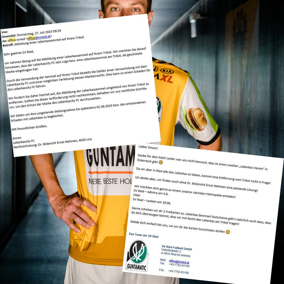 Witziger E-Mail-Verkehr zwischen Leberkascity FC und SV Ried