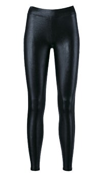 Leder-Leggings im Büro