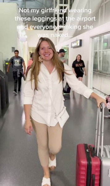 Hautfarbene Leggings