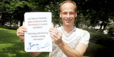 Wetter-Mann garantiert heute Sonne