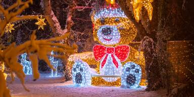 Lichtermeer im Glitzerpark Marchtrenk