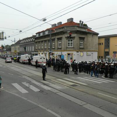 Polizei-Großaufgebot bei Rapid-Innsbruck