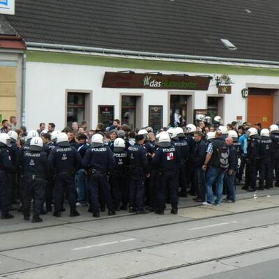 Polizei-Großaufgebot bei Rapid-Innsbruck