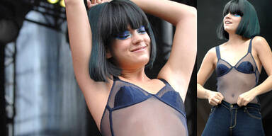 Lily Allen: In Dessous auf der Bühne