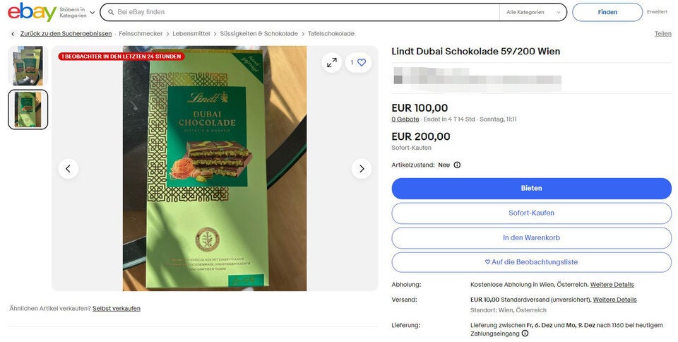 Dubai Schokolade ebay