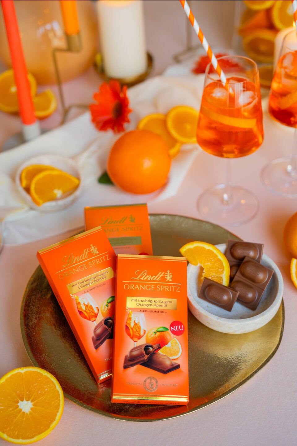 Aperol Spritz & Limoncello: Beliebte Cocktails gibt es jetzt auch als Schokolade