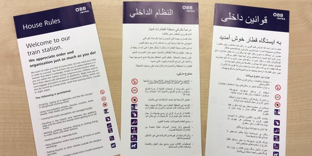 Linz Bahnhof Hausordnung