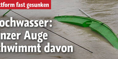 Hochwasser: Linzer Auge schwimmt davon