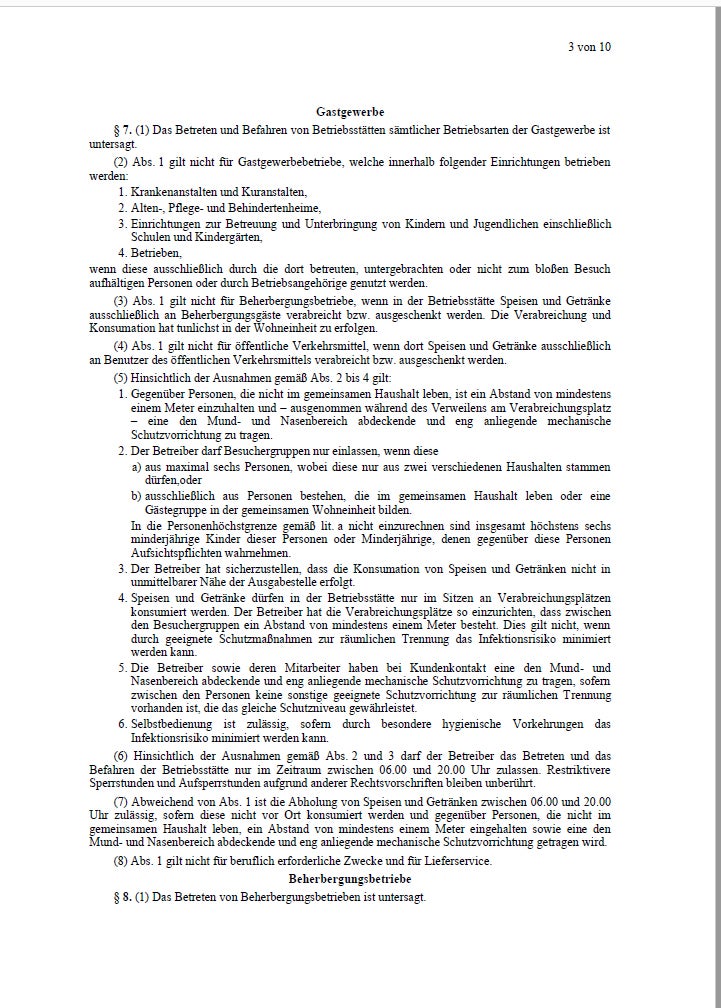 oe24 hat die komplette Lockdown-Verordnung