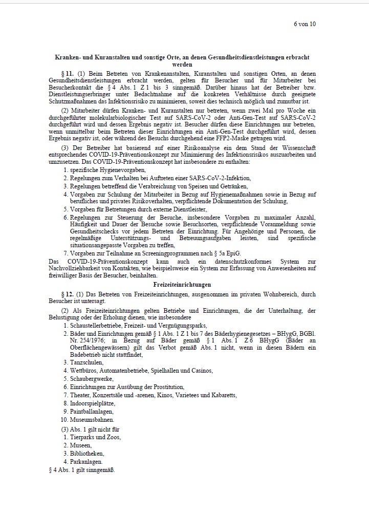 oe24 hat die komplette Lockdown-Verordnung