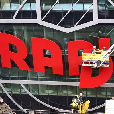 Allianz Stadion: Hier wird Rapid-Logo fertiggestellt