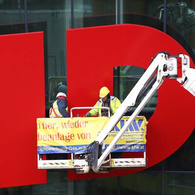 Allianz Stadion: Hier wird Rapid-Logo fertiggestellt