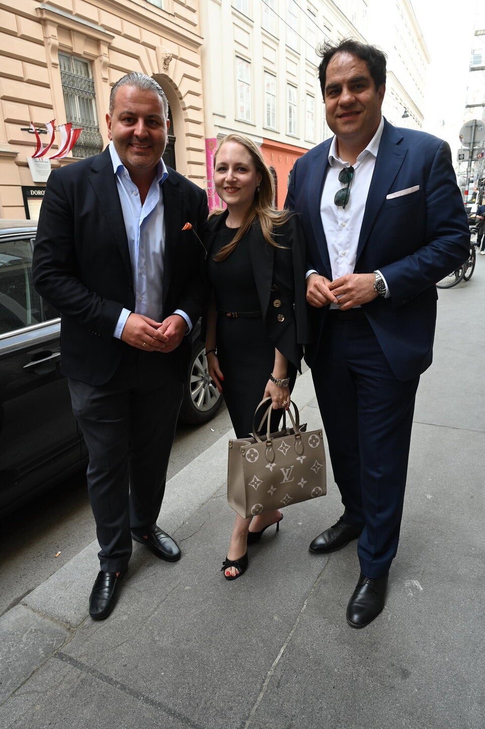 Leo und Jacqueline Lugner mit Sascha Flatz