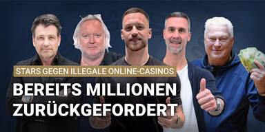 &bdquo;Stars gegen illegale Online-Casinos &ndash; bereits Millionen zur&uuml;ckgefordert&ldquo;