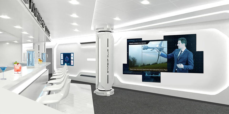 Kreuzfahrtschiff mit Roboter-Barkeeper