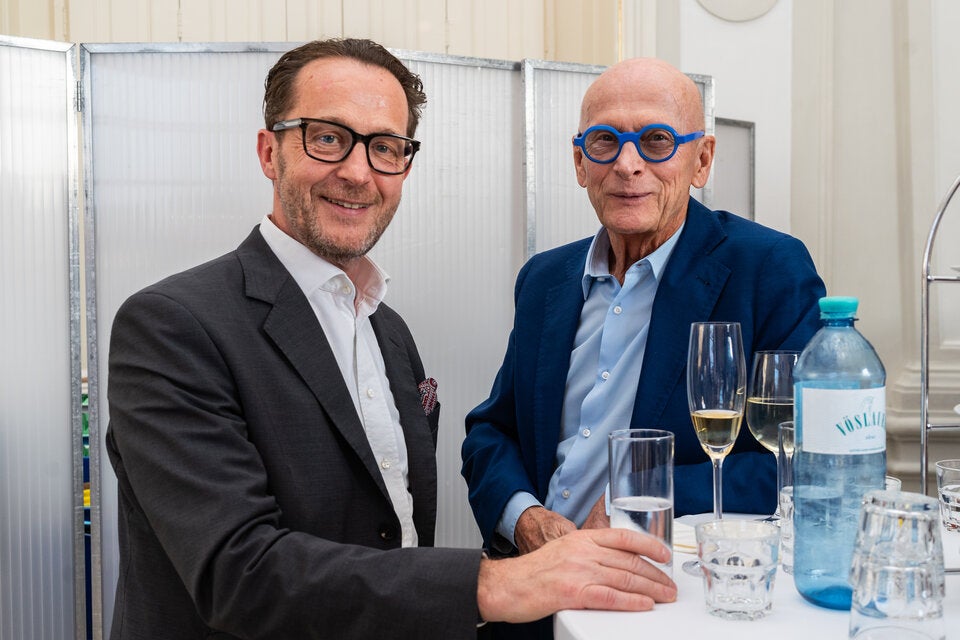 Robert Nagele (Billa-Vorstandsmitglied) und Bäckermeister Kurt Mann.