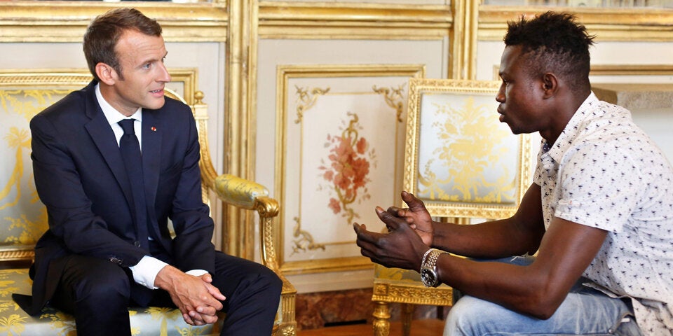 Macron Held Paris Mamoudou Gassama