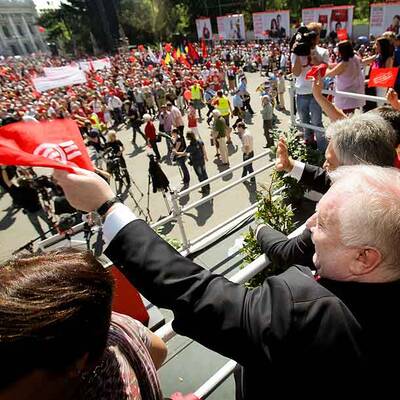Alle Bilder von den 1.-Mai-Feiern der Parteien