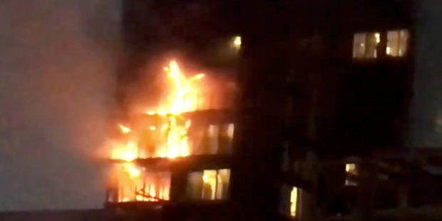 Wieder Feuer-Drama in Großbritannien