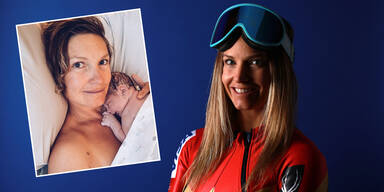 Ex-Ski-Star Mancuso im Babygl&uuml;ck