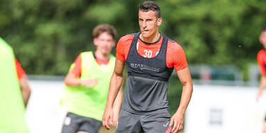 Neuzugang Manfred Fischer beim Austria-Training