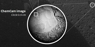 Mars-Rover feuerte mit Laser auf Stein