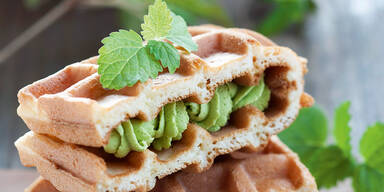 Matcha-Waffel