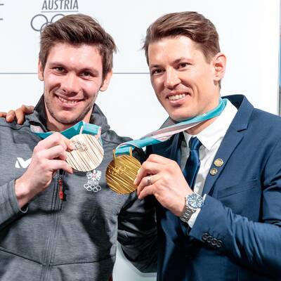 Gasser mit ÖOC-Generalsekretär Peter Mennel