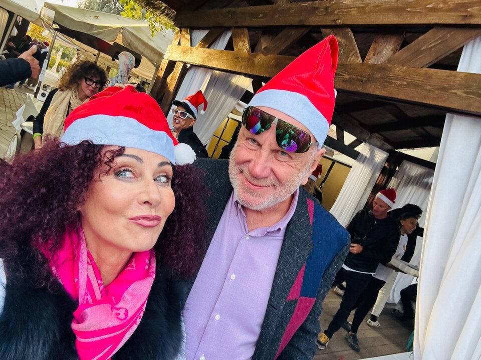 Mausi Lugner bei der Weihnachtsparty im Oktober