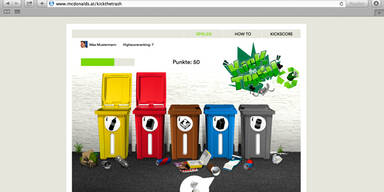 McDonald’s startet Game „Kick the Trash“