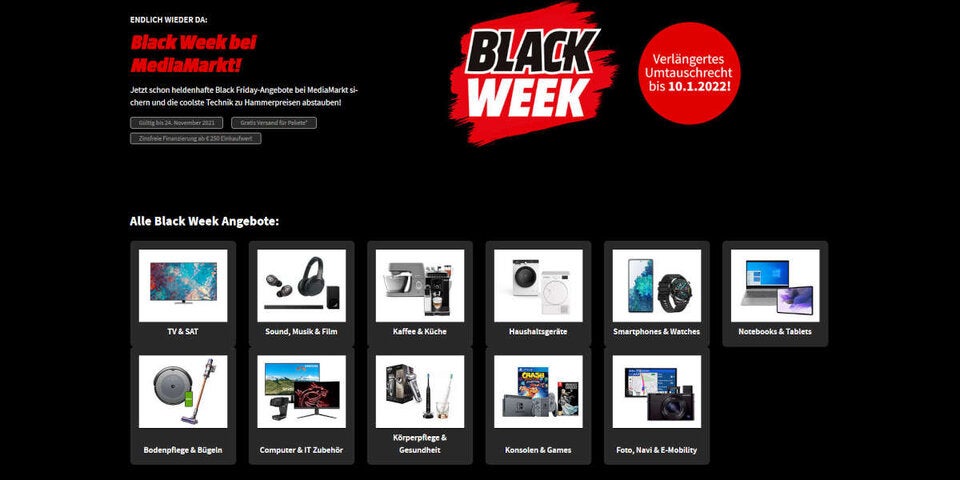 MediaMarkt und Amazon starten Black-Friday-Deals