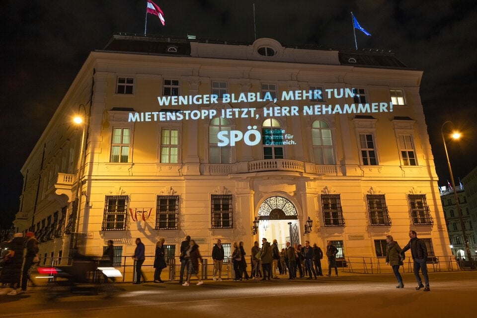 SPÖ Mietpreisstopp Projektion