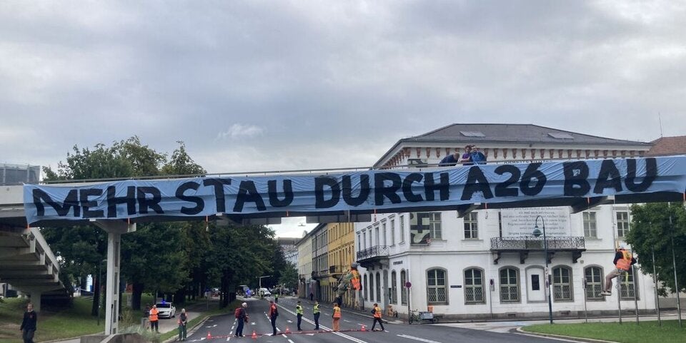 Mehr Stau durch A26 Plakat