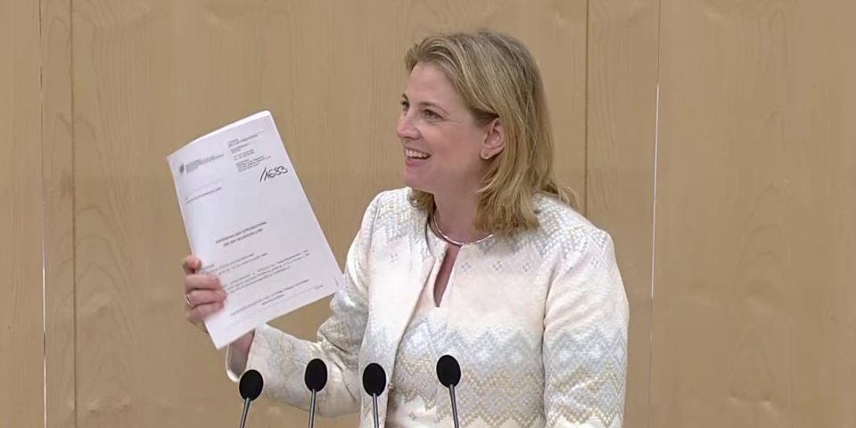 Meinl-Reisinger mit Akten