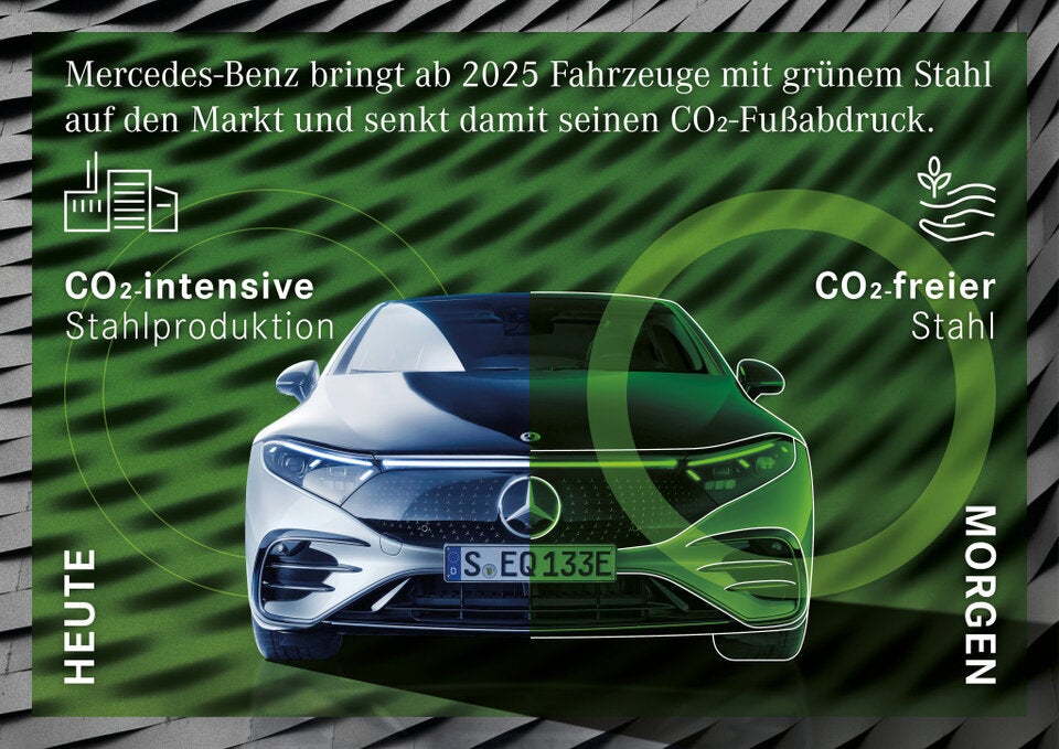 Mercedes bringt Autos mit grünem Stahl auf den Markt