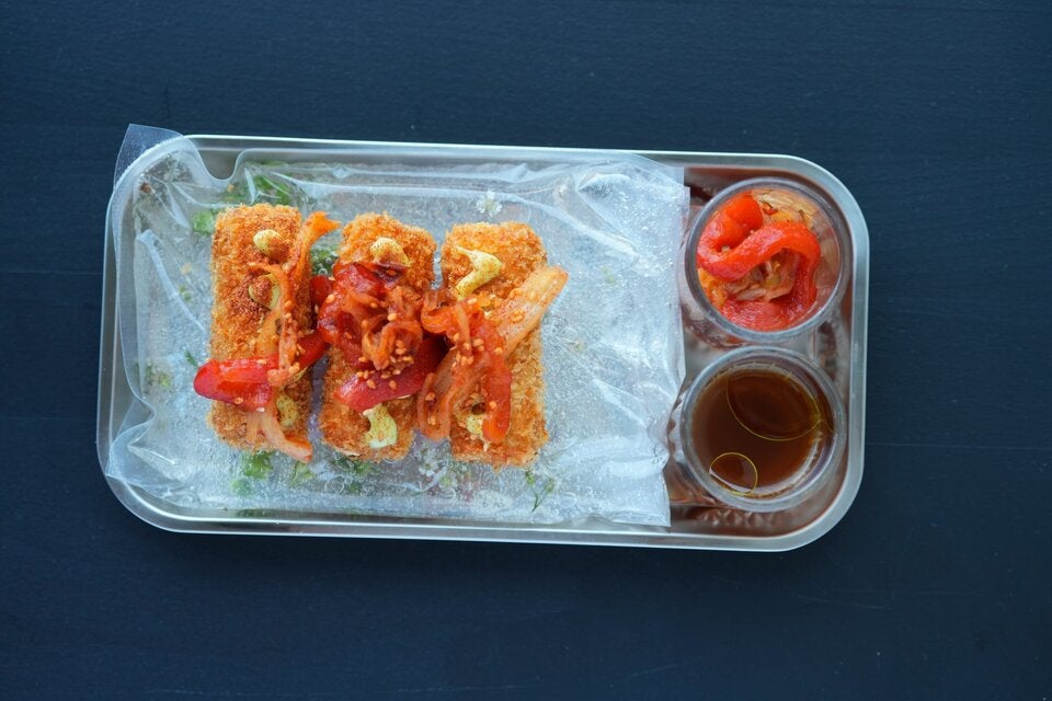 Der Klassiker Paprikahuhn neu interpretiert mit Kimchi.