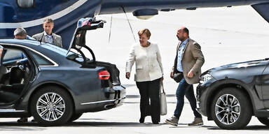 Merkel Urlaub S&uuml;dtirol Innsbruck Landung