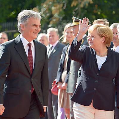 Nach dem Empfang begannen die politischen Gespräche unter vier Augen.