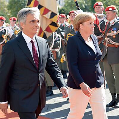 Nach dem Empfang begannen die politischen Gespräche unter vier Augen.