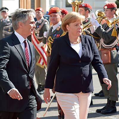 Nach dem Empfang begannen die politischen Gespräche unter vier Augen.