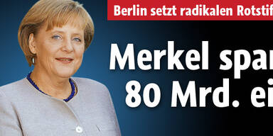Merkel will 80 Milliarden bis 2014 sparen