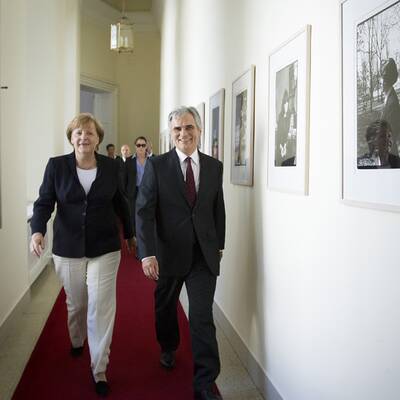 Nach dem Empfang begannen die politischen Gespräche unter vier Augen.