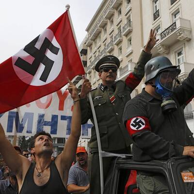 Hass-Proteste in Athen vor Merkel-Ankunft