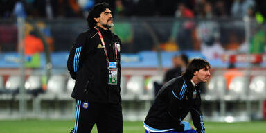 Superstar Messi sprach Maradona Mut zu