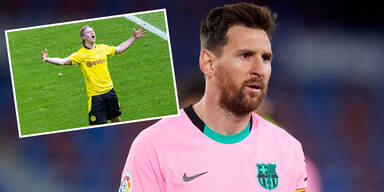 Opfert Barca Messi f&uuml;r Haaland?