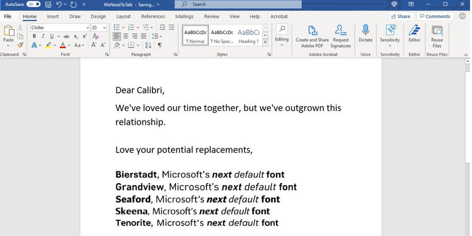 Microsoft stampft seine Standard-Schriftart ein