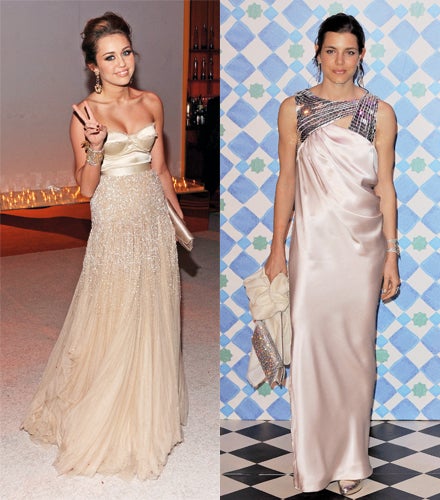Miley Cyrus und Charlotte Casiraghi im Nude-Look