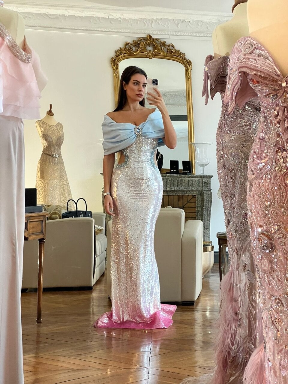 Nadine Mirada trägt ein Traumkleid des libanesischen Designers Georges Makaroun