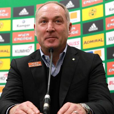 Die Präsentation von Rapid-Sportchef Müller